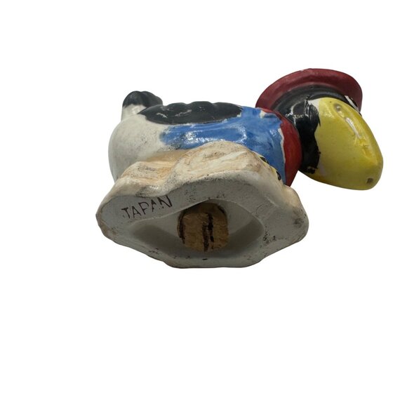 Pair Of Ceramic Cowboy Crow Salt & Pepper Shakers Hand-Painted Farmhouse - Picture 7 of 8